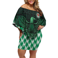 Custom Nigeria Football Family Matching Off Shoulder Short Dress and Hawaiian Shirt Go Super Eagles Sporty Style - Wonder Print Shop
