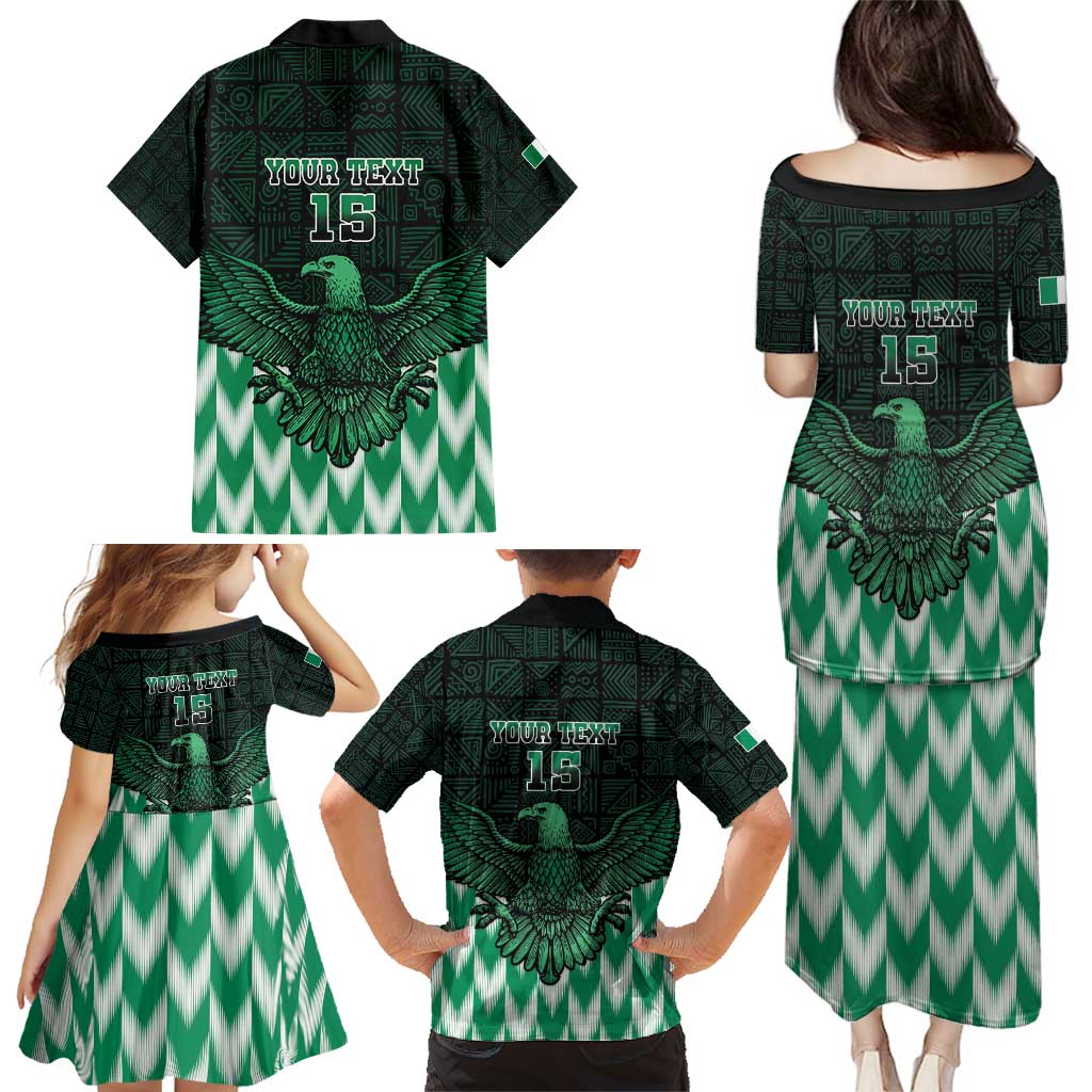 Custom Nigeria Football Family Matching Puletasi and Hawaiian Shirt Go Super Eagles Sporty Style - Wonder Print Shop