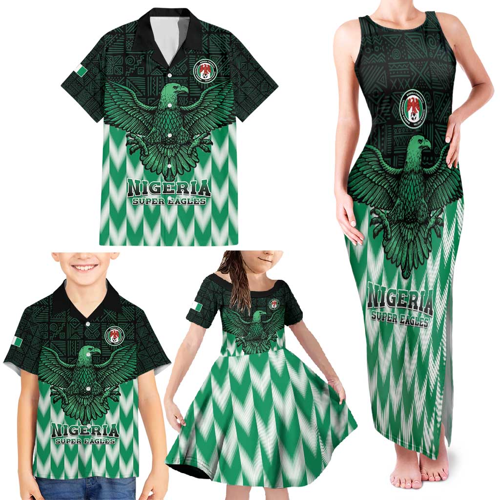 Custom Nigeria Football Family Matching Tank Maxi Dress and Hawaiian Shirt Go Super Eagles Sporty Style - Wonder Print Shop