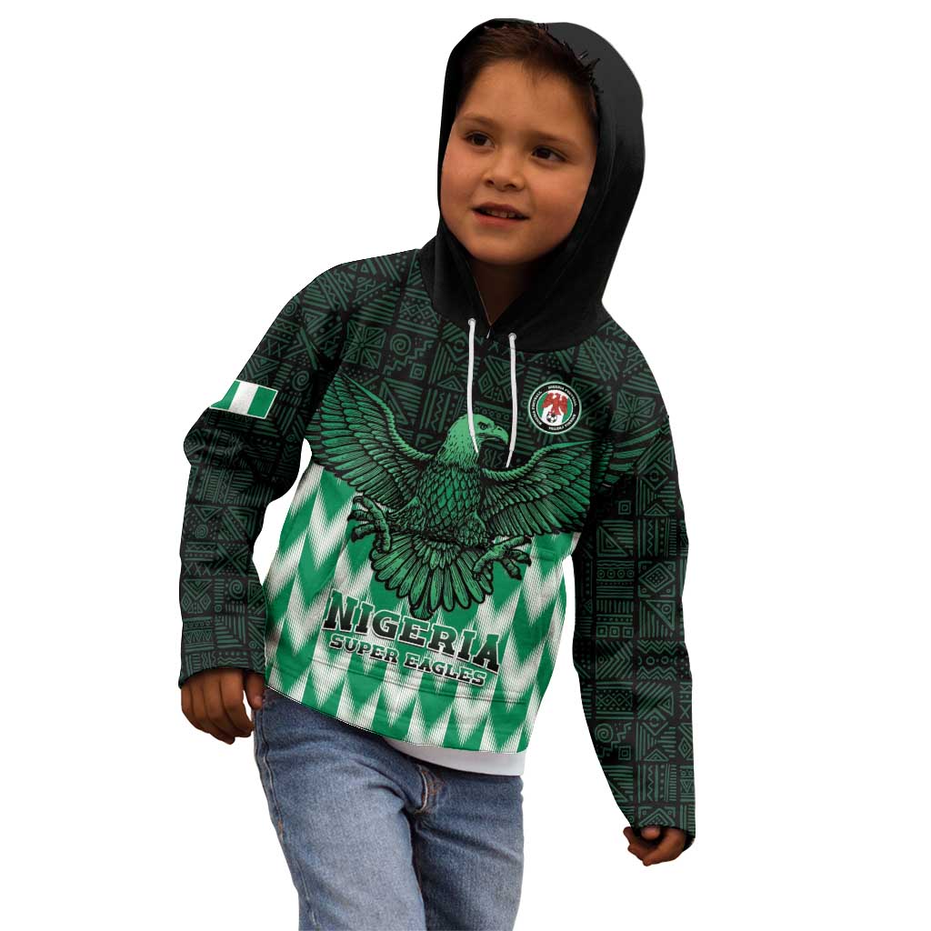 Custom Nigeria Football Kid Hoodie Go Super Eagles Sporty Style - Wonder Print Shop