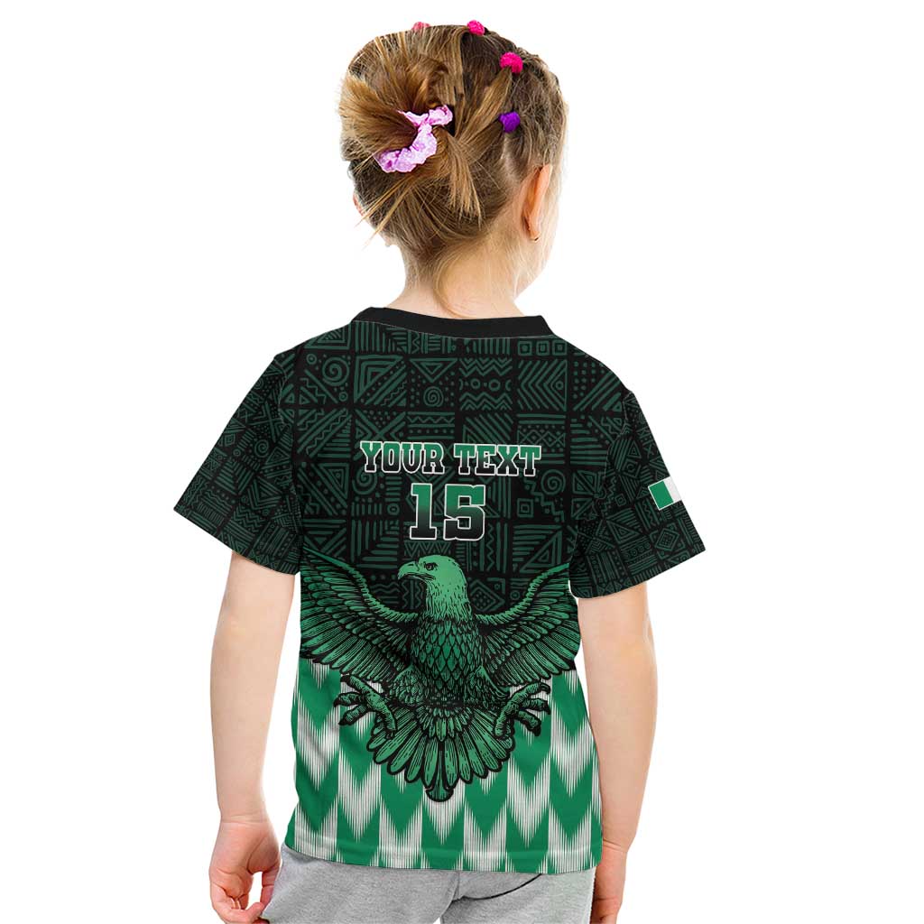 Custom Nigeria Football Kid T Shirt Go Super Eagles Sporty Style - Wonder Print Shop