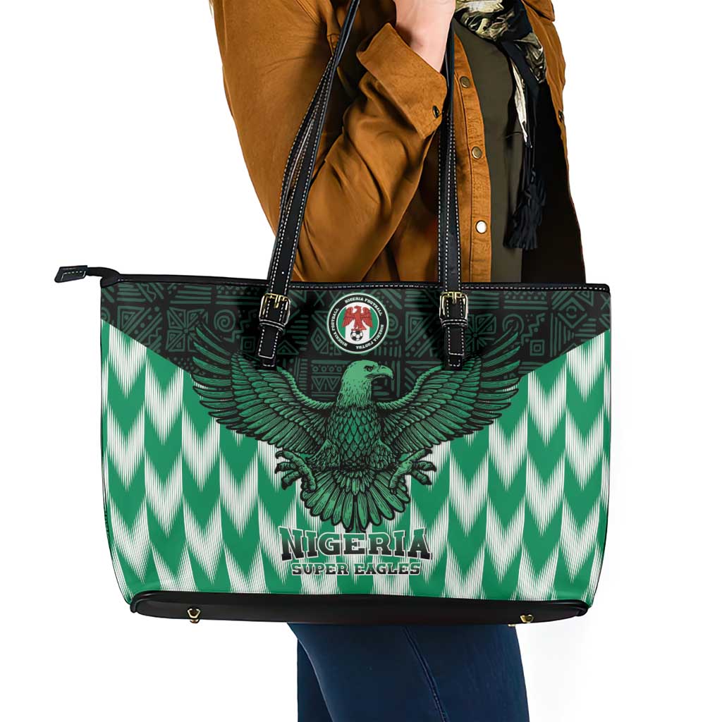 Nigeria Football Leather Tote Bag Go Super Eagles Sporty Style - Wonder Print Shop