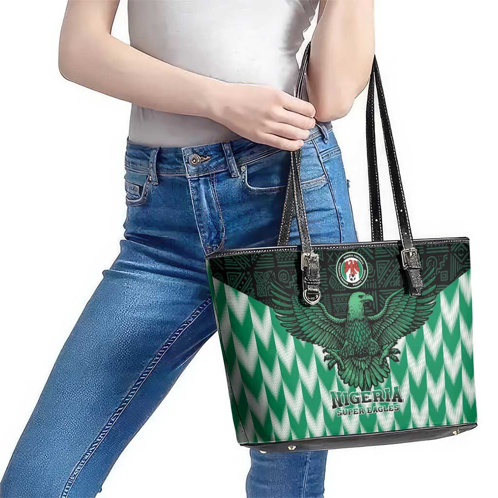 Nigeria Football Leather Tote Bag Go Super Eagles Sporty Style - Wonder Print Shop