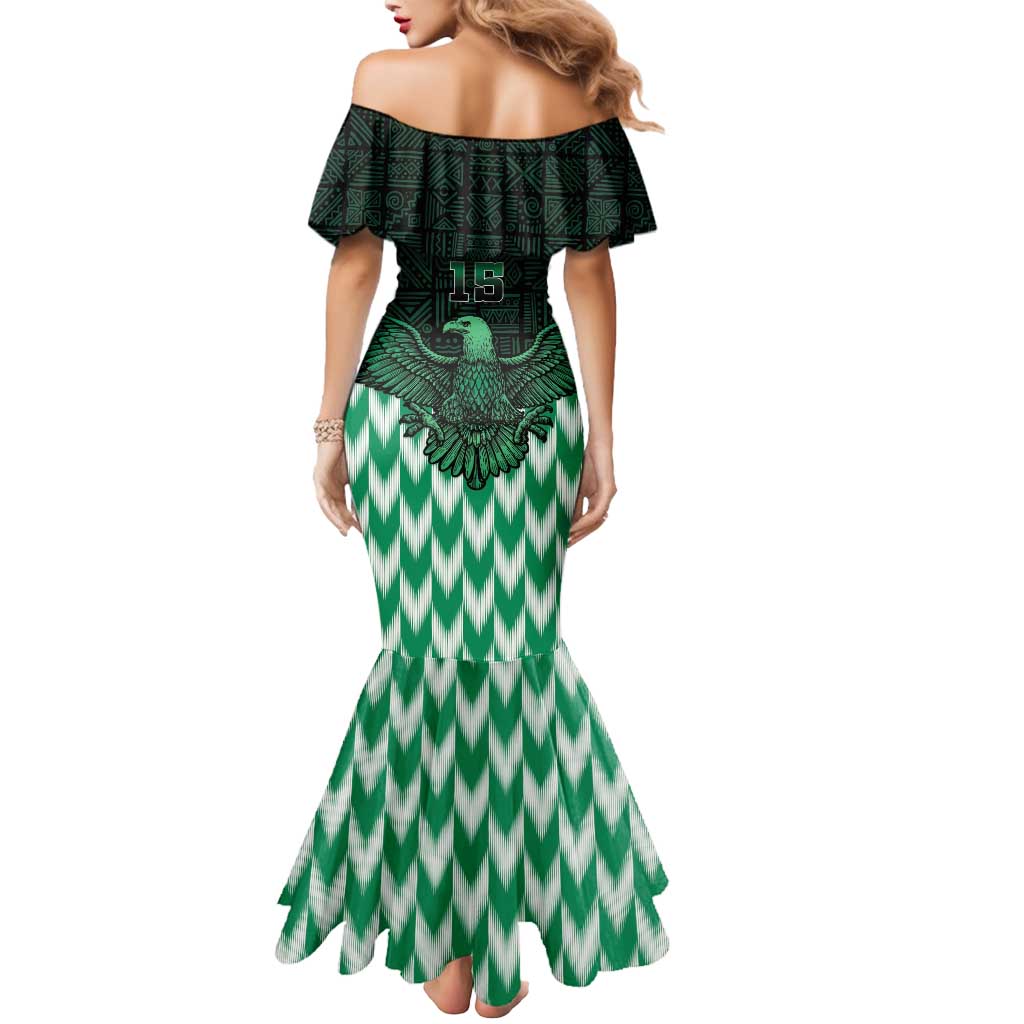 Custom Nigeria Football Mermaid Dress Go Super Eagles Sporty Style - Wonder Print Shop