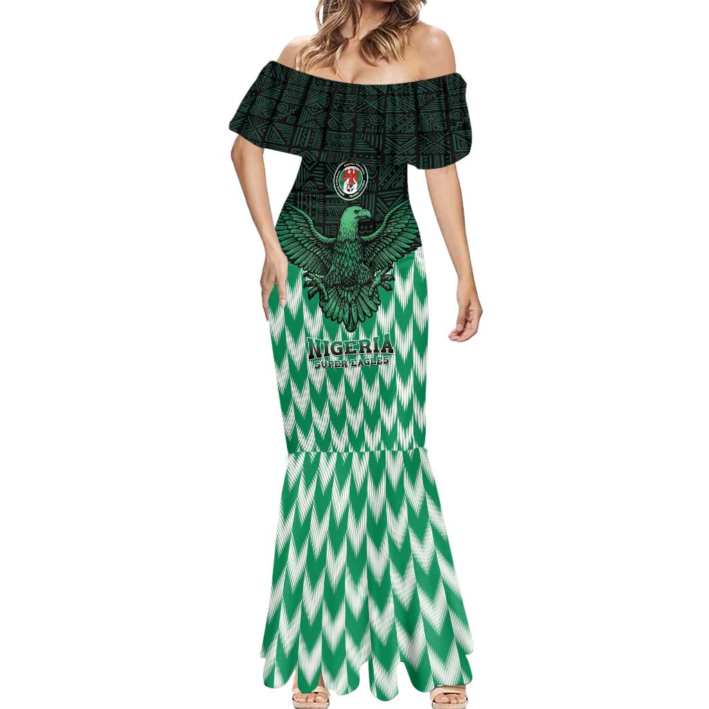 Custom Nigeria Football Mermaid Dress Go Super Eagles Sporty Style - Wonder Print Shop