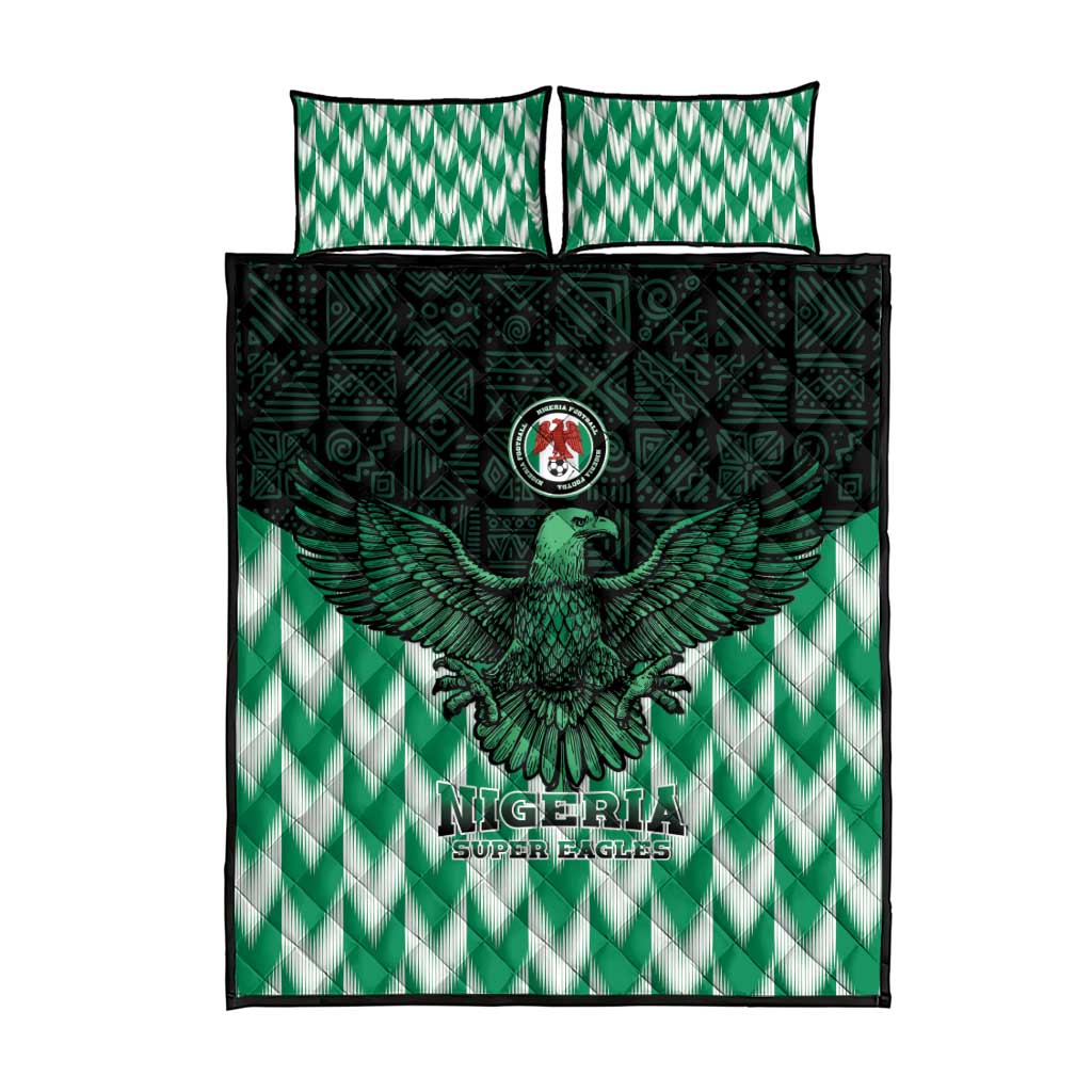 Nigeria Football Quilt Bed Set Go Super Eagles Sporty Style - Wonder Print Shop