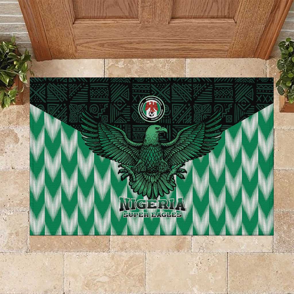 Nigeria Football Rubber Doormat Go Super Eagles Sporty Style - Wonder Print Shop