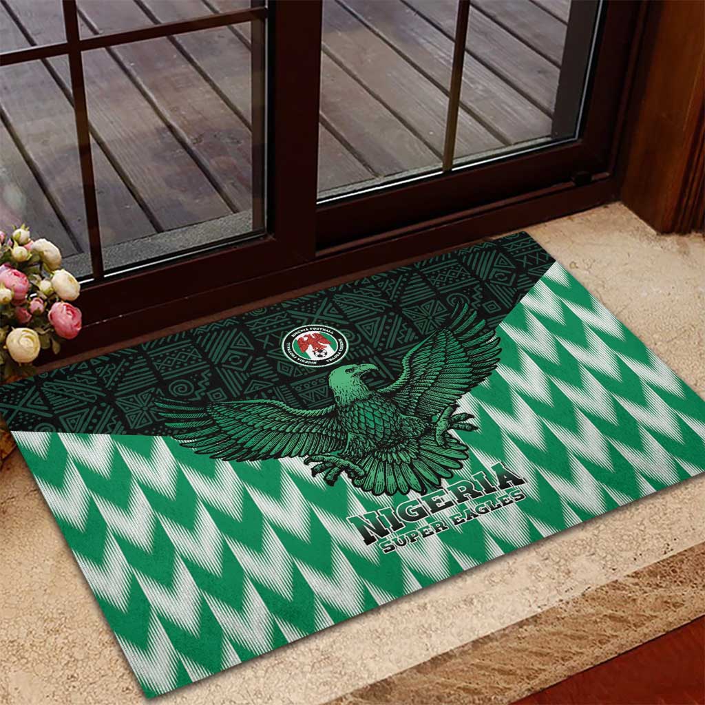 Nigeria Football Rubber Doormat Go Super Eagles Sporty Style - Wonder Print Shop