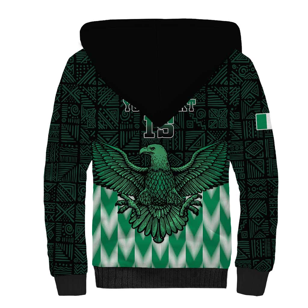 Custom Nigeria Football Sherpa Hoodie Go Super Eagles Sporty Style - Wonder Print Shop