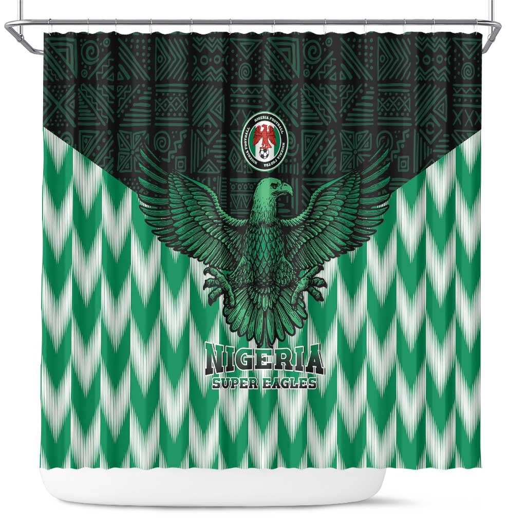 Nigeria Football Shower Curtain Go Super Eagles Sporty Style