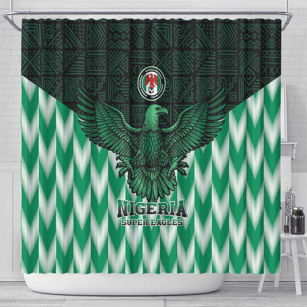 Nigeria Football Shower Curtain Go Super Eagles Sporty Style