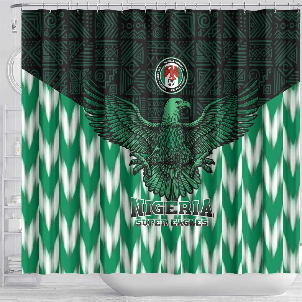 Nigeria Football Shower Curtain Go Super Eagles Sporty Style