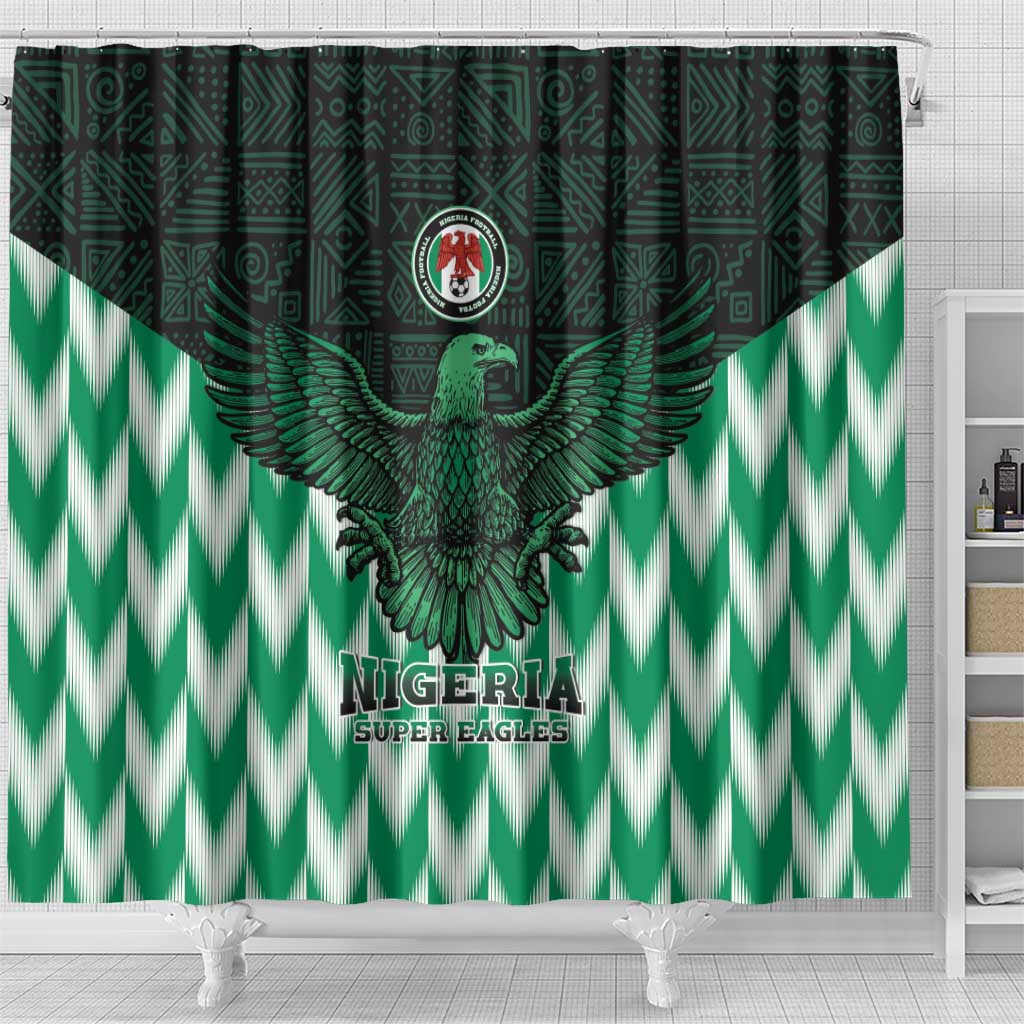 Nigeria Football Shower Curtain Go Super Eagles Sporty Style