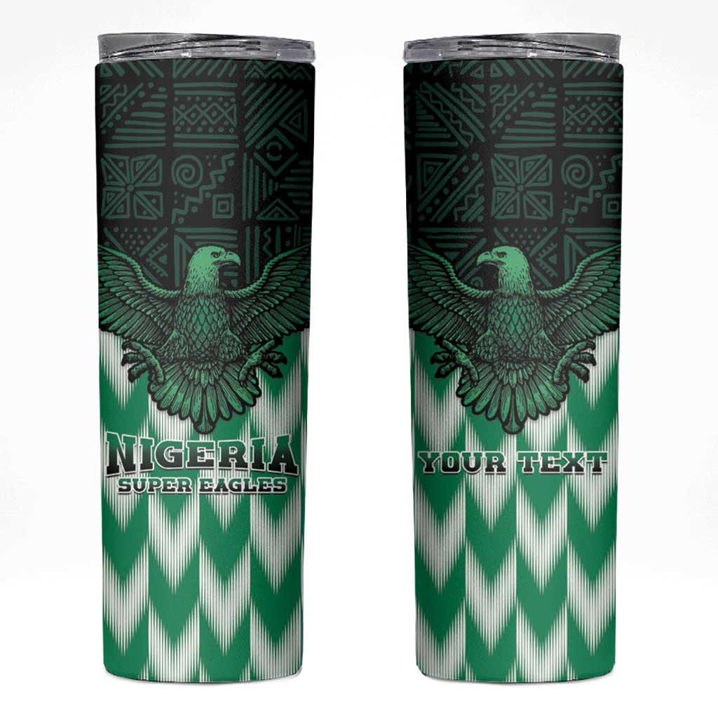 Custom Nigeria Football Skinny Tumbler Go Super Eagles Sporty Style - Wonder Print Shop