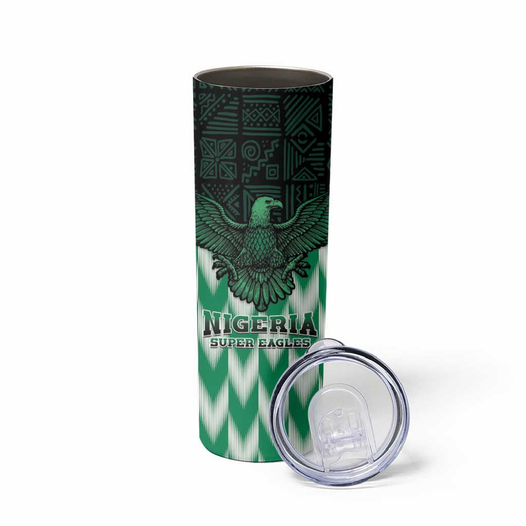 Custom Nigeria Football Skinny Tumbler Go Super Eagles Sporty Style - Wonder Print Shop