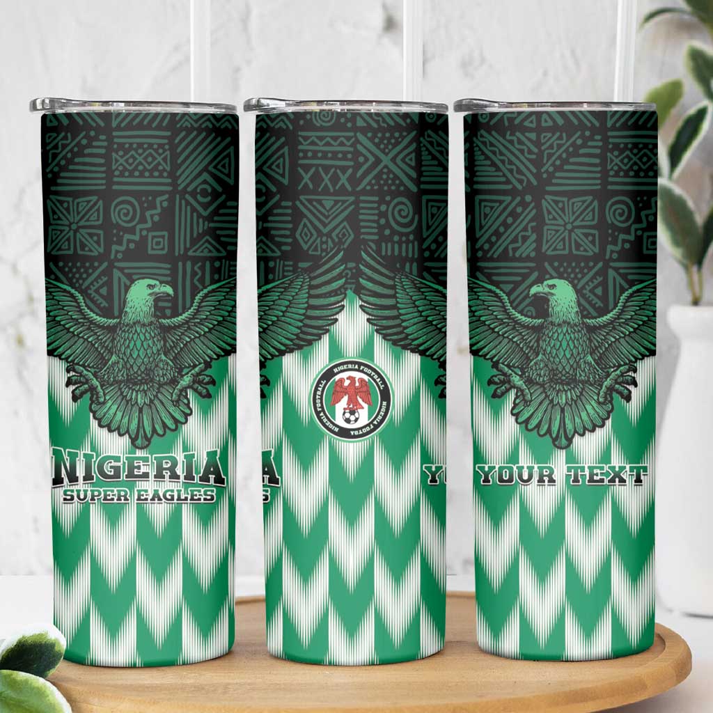Custom Nigeria Football Skinny Tumbler Go Super Eagles Sporty Style - Wonder Print Shop