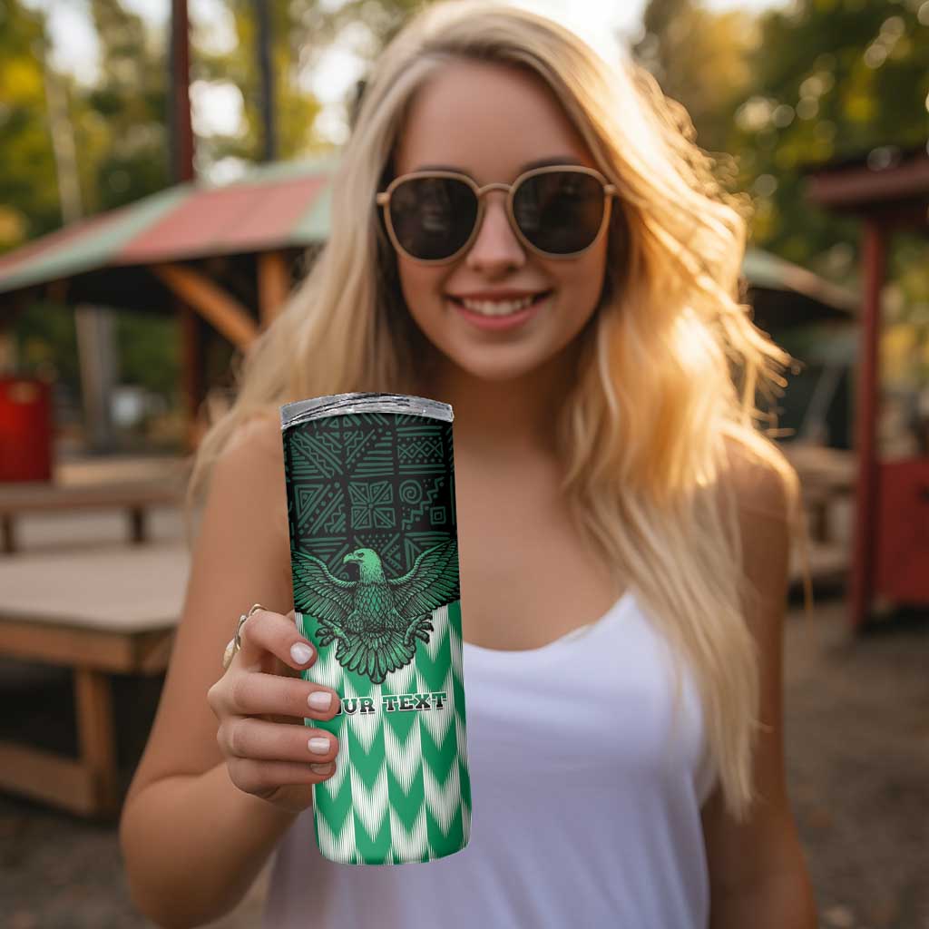 Custom Nigeria Football Skinny Tumbler Go Super Eagles Sporty Style - Wonder Print Shop