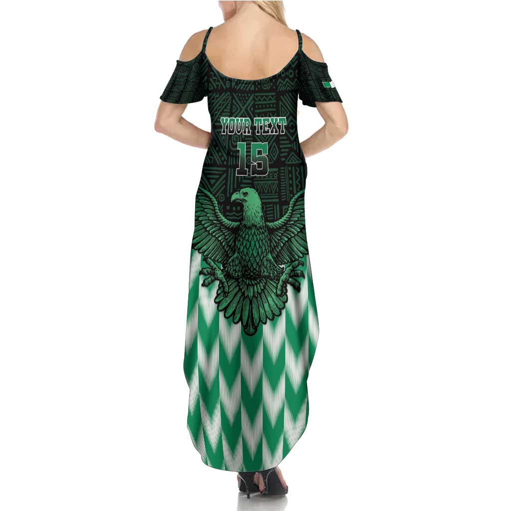 Custom Nigeria Football Summer Maxi Dress Go Super Eagles Sporty Style - Wonder Print Shop