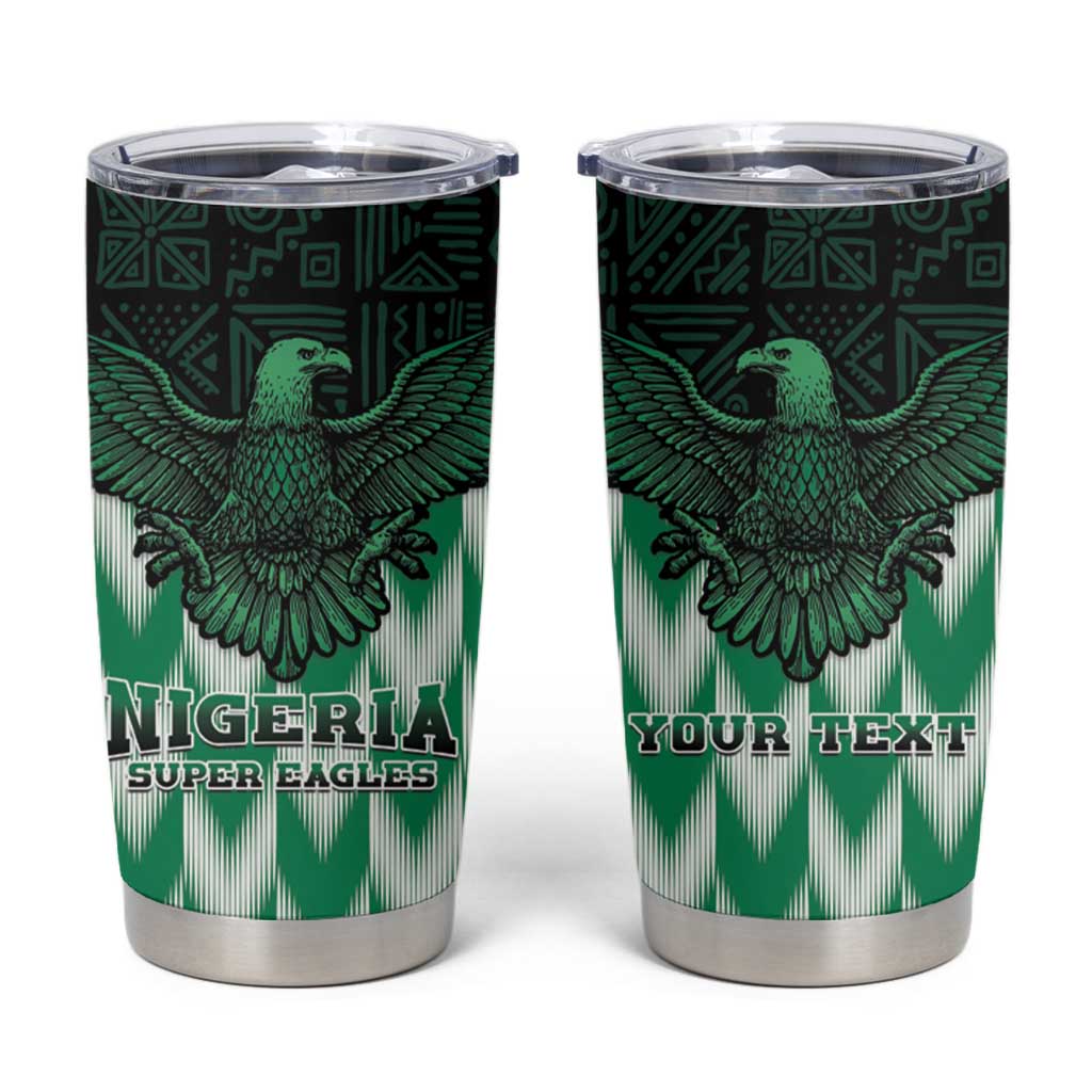 Custom Nigeria Football Tumbler Cup Go Super Eagles Sporty Style - Wonder Print Shop