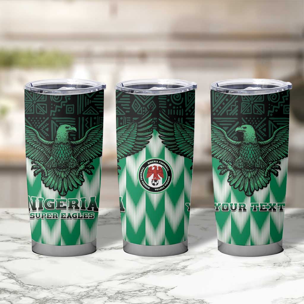 Custom Nigeria Football Tumbler Cup Go Super Eagles Sporty Style - Wonder Print Shop