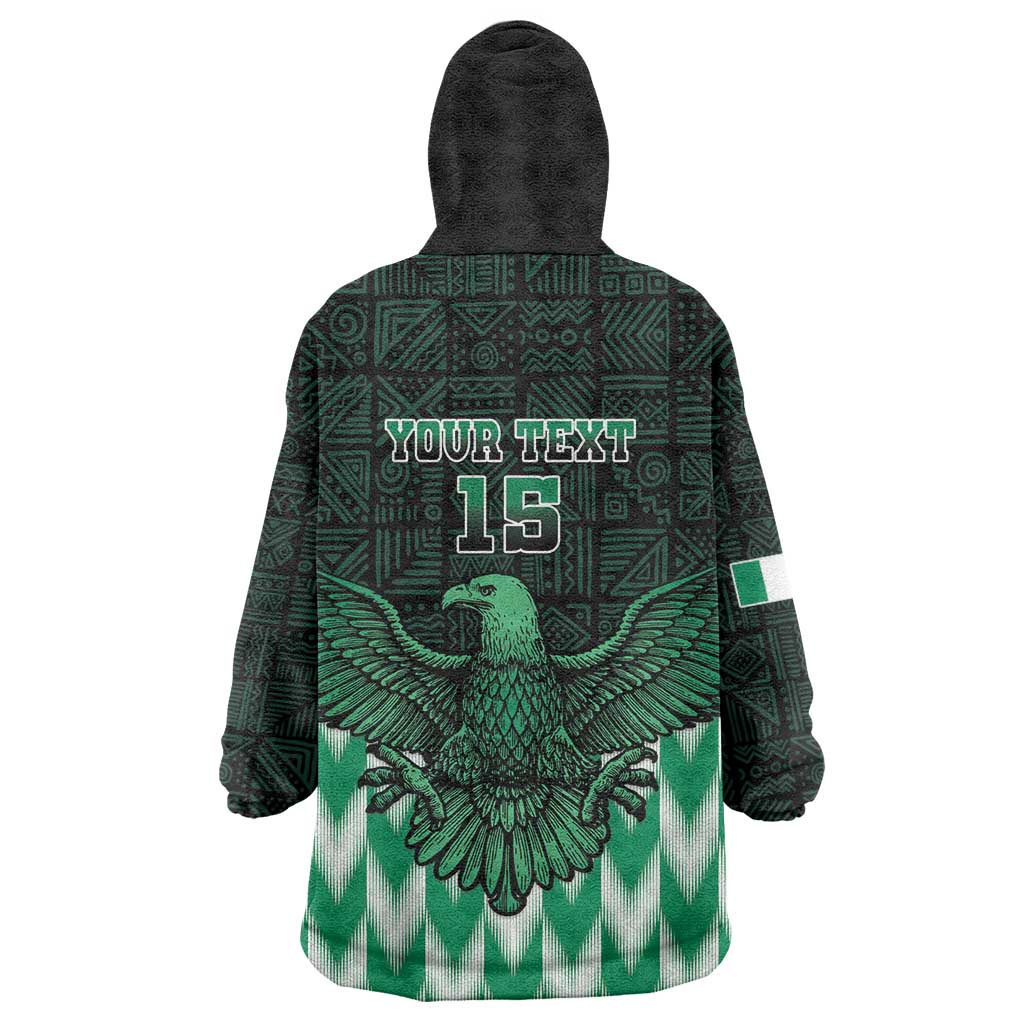 Custom Nigeria Football Wearable Blanket Hoodie Go Super Eagles Sporty Style - Wonder Print Shop