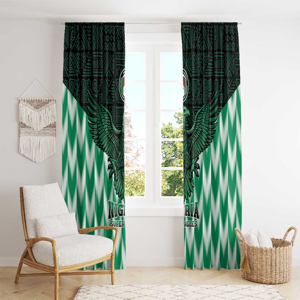 Nigeria Football Window Curtain Go Super Eagles Sporty Style - Wonder Print Shop