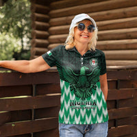 Custom Nigeria Football Women Polo Shirt Go Super Eagles Sporty Style - Wonder Print Shop