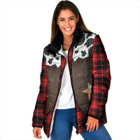 Cowboy Vest Costume Padded Jacket Black Red Plaid Pattern - Wonder Print Shop