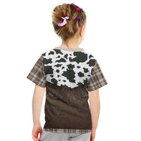 Cowboy Vest Costume Kid T Shirt Brown Beige Plaid Pattern - Wonder Print Shop