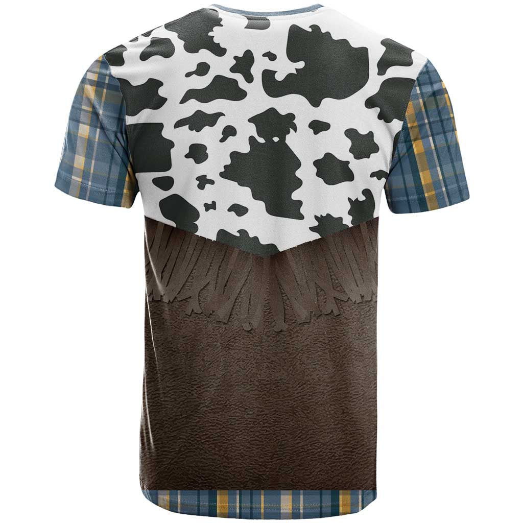 Cowboy Vest Costume T Shirt Blue Yellow Plaid Pattern - Wonder Print Shop