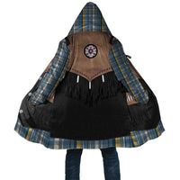 Western Cowboy Vest Style Cloak Blue Yellow Plaid Pattern - Wonder Print Shop