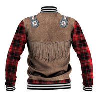Retro Black Red Plaid Baseball Jacket Western Cowboy Vest Costume - Wonder Print Shop