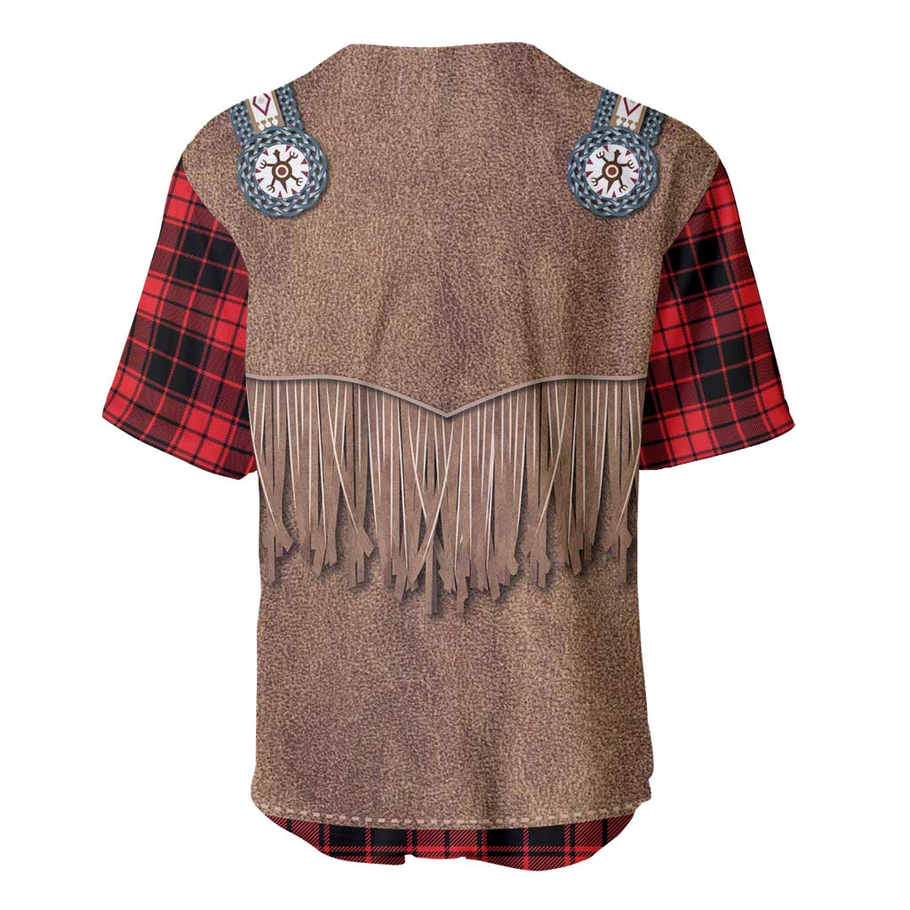 Retro Black Red Plaid Baseball Jersey Western Cowboy Vest Costume - Wonder Print Shop