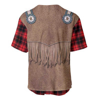 Retro Black Red Plaid Baseball Jersey Western Cowboy Vest Costume - Wonder Print Shop