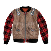 Retro Black Red Plaid Bomber Jacket Western Cowboy Vest Costume - Wonder Print Shop