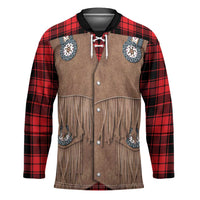 Retro Black Red Plaid Hockey Jersey Western Cowboy Vest Costume - Wonder Print Shop