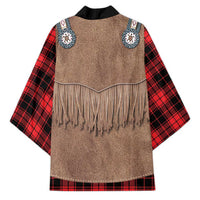Retro Black Red Plaid Kimono Western Cowboy Vest Costume - Wonder Print Shop