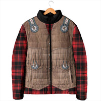 Retro Black Red Plaid Padded Jacket Western Cowboy Vest Costume - Wonder Print Shop