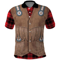 Retro Black Red Plaid Polo Shirt Western Cowboy Vest Costume - Wonder Print Shop