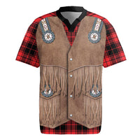 Retro Black Red Plaid Rugby Jersey Western Cowboy Vest Costume - Wonder Print Shop
