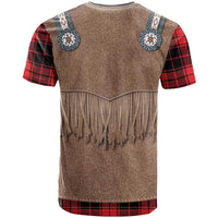 Retro Black Red Plaid T Shirt Western Cowboy Vest Costume - Wonder Print Shop