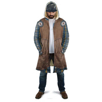 Retro Blue Yellow Plaid Cloak Western Cowboy Vest Costume - Wonder Print Shop