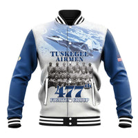 Blue Heritage Tuskegee Airmen Baseball Jacket 477th Fighter Group - Wonder Print Shop