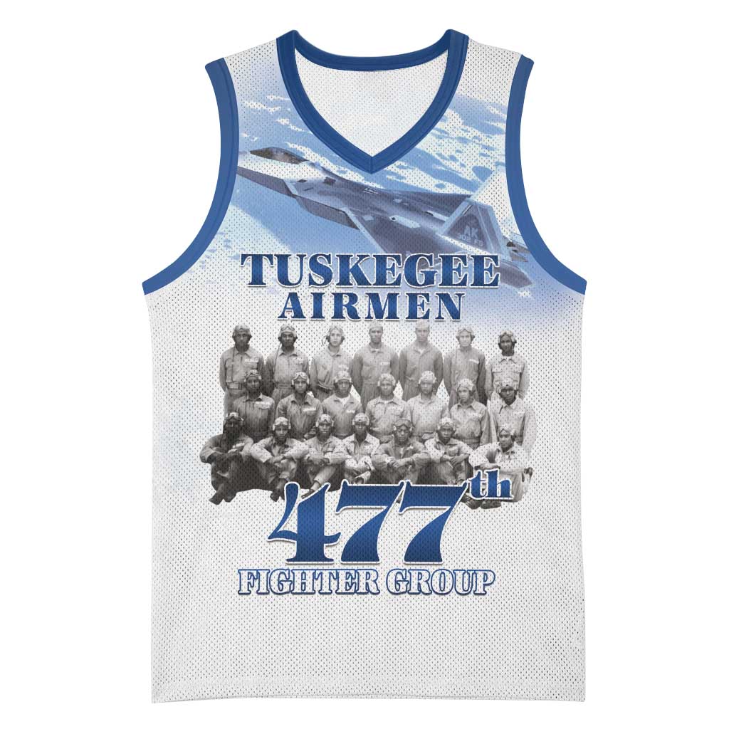 Blue Heritage Tuskegee Airmen Basketball Jersey 477th Fighter Group - Wonder Print Shop