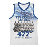 Blue Heritage Tuskegee Airmen Basketball Jersey 477th Fighter Group - Wonder Print Shop