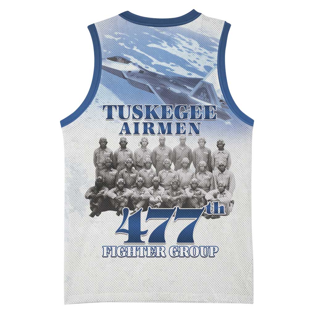 Blue Heritage Tuskegee Airmen Basketball Jersey 477th Fighter Group - Wonder Print Shop