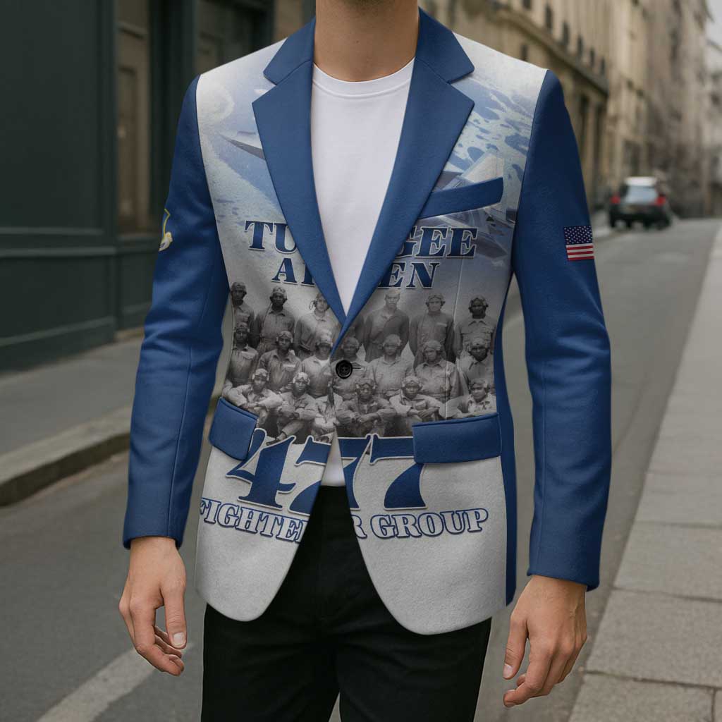 Blue Heritage Tuskegee Airmen Blazer 477th Fighter Group - Wonder Print Shop