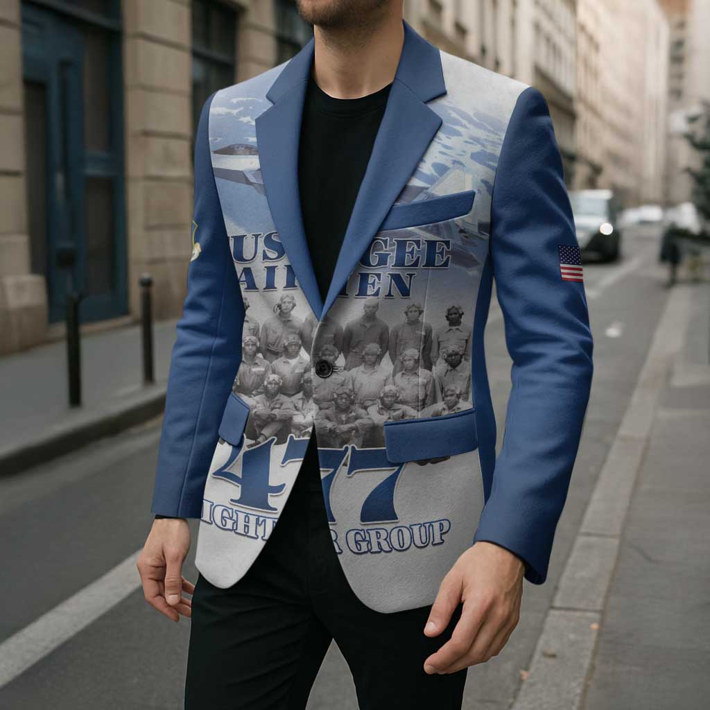 Blue Heritage Tuskegee Airmen Blazer 477th Fighter Group - Wonder Print Shop
