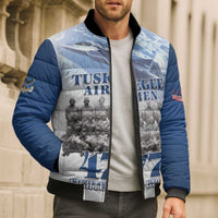 Blue Heritage Tuskegee Airmen Bomber Puffer Jacket 477th Fighter Group - Wonder Print Shop