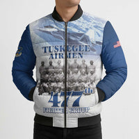 Blue Heritage Tuskegee Airmen Bomber Puffer Jacket 477th Fighter Group - Wonder Print Shop